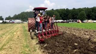 Rumely Oil Pulls Plowing at the Pageant Of Steam [upl. by Ellekram]