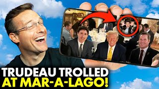 Trudeau Hysterically TROLLED At MaraLago by Trump in Humiliation Ritual  Trump BREAKS Canada 🇨🇦 [upl. by Wadsworth268]