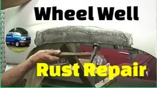 How to Repair a Rust Hole on a Wheel Well Arch  Sheet Metal Welding Bondo [upl. by Allerie182]