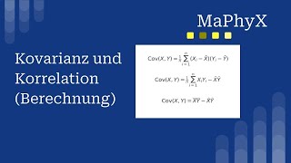 Berechnung der Kovarianz und Korrelation nach Pearson [upl. by Nylaf833]