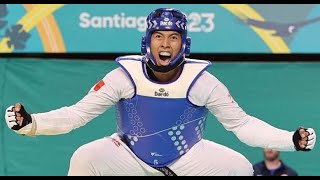 Carlos Sansores  Taekwondo Highlights 2024 Paris olympic gold medalist in M 80 kg category [upl. by Ylil]