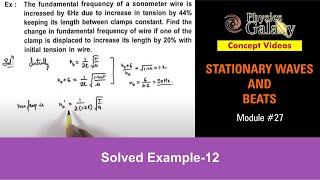 Class 11 Physics  Stationary Waves amp Beats  27 Solved Example12 on Superposition of Waves [upl. by Nosemyaj196]