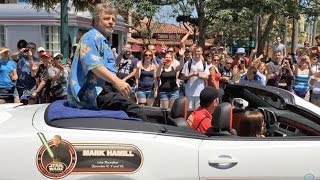 Star Wars Weekends 2014 parade  Mark Hamill Billy Dee Williams Ray Park Taylor Gray [upl. by Getter]