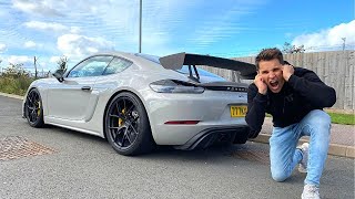 MY FRIEND STRAIGHT PIPED HIS PORSCHE GT4 LOUD WARNING [upl. by Shotton]