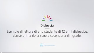 Dislessia  Esempio di lettura di uno studente di 12 anni dislessico [upl. by Som]