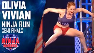 Ninja run Olivia Vivian Semi final  Australian Ninja Warrior 2018 [upl. by Adnertal]