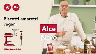 Biscotti amaretti vegani  Ricetta di Alce Nero  KitchenAid Italia [upl. by Ahseyn]