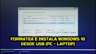 Cómo formatear e instalar Windows 10 desde USB [upl. by Pozzy519]