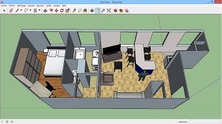 Modéliser un plan 🏠 en 3D maisonappartautreSketchup [upl. by Ynnus]