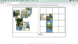 Jigsaw Puzzle using jQuery UI draggable and droppable Interactions Part 4 [upl. by Aerdnu]