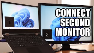 Connect a 2nd Monitor to Laptop on Windows 1011 [upl. by Ecnav]