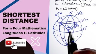 Finding the shortest distance between two places on earth [upl. by Sibby]