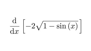 Derivative of 2sqrt1sinx [upl. by Donella]