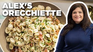 Alex Guarnaschellis Orecchiette with Bacon Lemon and Cream  The Kitchen  Food Network [upl. by Doble]