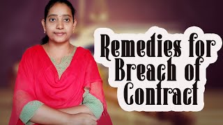 Remedies for Breach of Contract from Indian Contract Actఒప్పందం చేసుకుని తప్పితే case ఇలా వెయ్యండి [upl. by Olleina813]