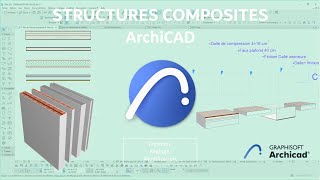 Personnaliser Mur Dalles Toit…sur ArchiCAD [upl. by Zebe]