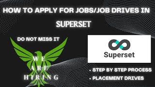 How to Apply for JobsJob Drives in Superset Complete Step by Step Process [upl. by Zelten]