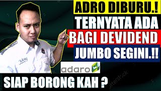 ADRO DIBURU TERNYATA MAU BAGI DEVIDEND JUMBO SEGINI GINI STRATEGINYAsahamadro [upl. by Ahsoym631]