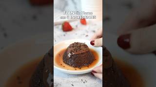 FLAN de CHOCOLATE con 3 Ingredientes 🍫 postresfaciles receta chocolate [upl. by Ettevets670]