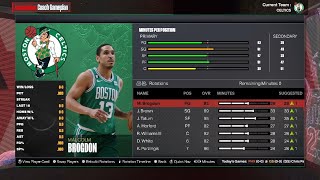 NBA 2K24 MyNBA Tutorial How to set RotationMinutesSetup [upl. by Deadman]