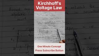 Kirchhoffs Voltages Law🔥🔥 Kirchhoffs Loop Law  physics shortsbeta cbse [upl. by Trocki]