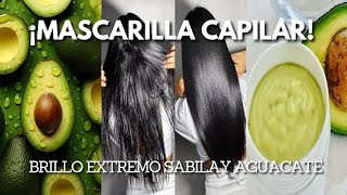 💚MASCARILLA CAPILAR DE AGUACATE Y SABILA TRANSFORMA TU CABELLO🍯🌿cabelloperfecto cabellosano [upl. by Amme669]