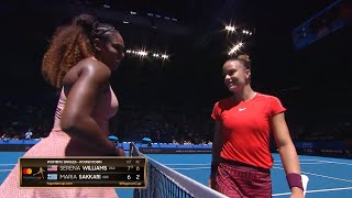 Serena Williams v Maria Sakkari highlights RR  Mastercard Hopman Cup 2019 [upl. by Vahe]