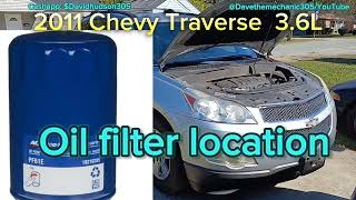 2011 Chevy Traverse 36L oil filter LOCATION [upl. by Derrej]