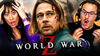 WORLD WAR Z 2013 MOVIE REACTION FIRST TIME WATCHING Brad Pitt  Zombies  Full Movie Review [upl. by Kailey]