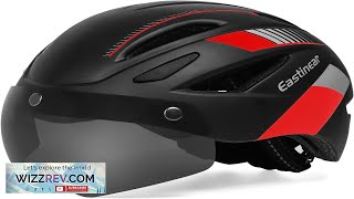 EASTINEAR Adults Bike Helmet Magnetic Goggle Cycling Helmet with USB Rechargeable Taillight Review [upl. by Hermione165]