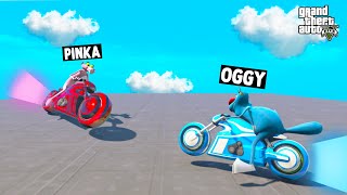 OGGY MEGA CHALLENGE Pink Panther In DEADLINE Racing Challenge😱 GTA5 [upl. by Intosh]