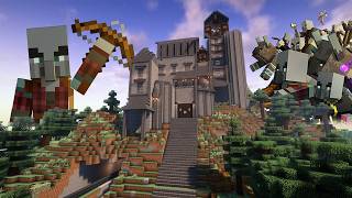 How to build a Giant Castle in Minecraft Survival Mode  Minecraft Create 46 [upl. by Kristyn995]