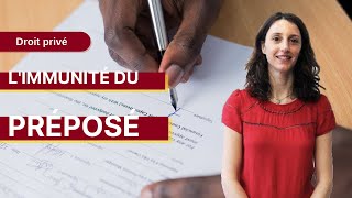 Droit privé  L’immunité du préposé [upl. by Nahtaneoj]