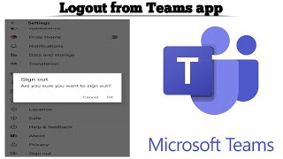 How to Logout from Microsoft Teams app  Sign Out from MS Teams app  Techno Logic [upl. by Goodard790]