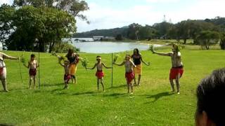 Straddie Island Aboriginies Performing [upl. by Heyes]