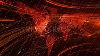 Earth Map Red Animated Video Background [upl. by Harrow]