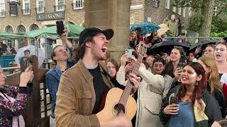 This Is Huge Hozier playing quotTake Me To Churchquot with the crowd singing along Busking in Brighton [upl. by Ebby498]