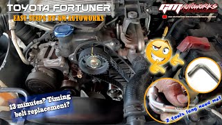 Timing Belt Replacement in 13 mins  GM DIY Tips  Replacing Fortuners timing belt [upl. by Leanor]