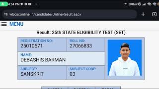 WB SET 2024 Result Declared 🔥 Result of 25th WB SET Result 2024 😱  Check Now [upl. by Barde]