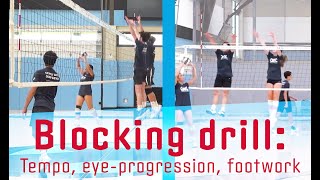 Blocking drill Tempo eye progression footwork [upl. by Gillette]