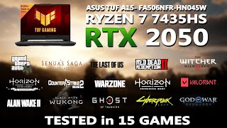 ASUS TUF A15 FA506NFR  Ryzen 7 7435HS  RTX 2050 Gaming Benchmark Test  Tested in 15 Games [upl. by Danny32]