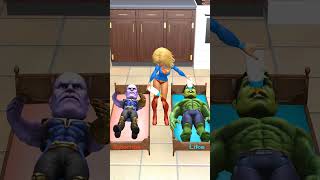 Supergirl Vs 2 Babies 😂  Spiderman Hulk Thanos shorts [upl. by Chong]