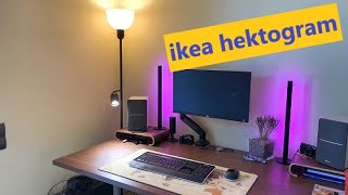 Ikea hektogram floor uplighter  reading lamp [upl. by Flem937]