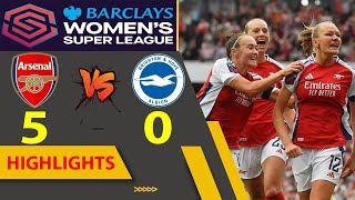 Arsenal vs Brighton Highlights amp All Goals  English FA Womens Super League  8112024 [upl. by Ehcram88]