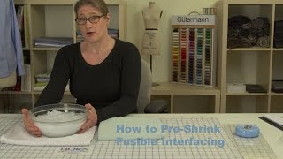 J Stern Designs l Quick Tips How to Preshrink fusible interfacing [upl. by Ahsehat]