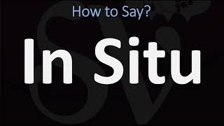 How to Pronounce In Situ CORRECTLY [upl. by Gerkman]