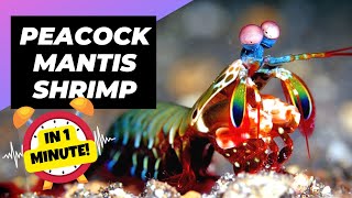 Peacock Mantis Shrimp 🦐 The Strongest amp Fastest Punch in the World  1 Minute Animals [upl. by Irehj663]