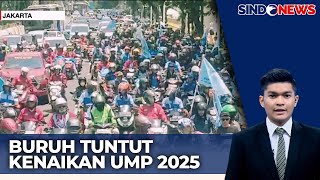 Tuntut Kenaikan UMP 2024 Buruh Berdemo di Balai Kota Jakarta  Sindo Siang 0711 [upl. by Aitsirhc637]