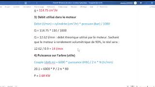 Exercice de calcul avec corrigé  Le moteur hydraulique [upl. by Einittirb982]