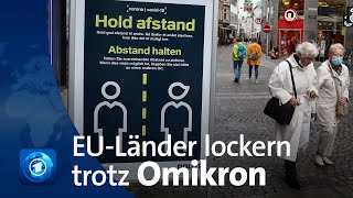 Viele europäische Länder lockern ihre CoronaMaßnahmen trotz OmikronWelle [upl. by Peyter]